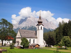 photo of an aerial view of the community of Biberwier in Tyrol in Austria.