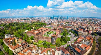 Florence Aerial View of Ponte Vecchio Bridge during Beautiful Sunny Day, Italy