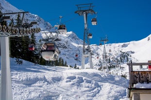 Photo of Outdoor sitting area of Eisgrat mountain station at Stubai Glacier in  Gemeinde Neustift im Stubaital.