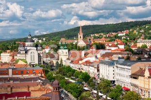 Photo of the Small Square piata mica, the second fortified square in the medieval Upper town of Sibiu city, Romania.