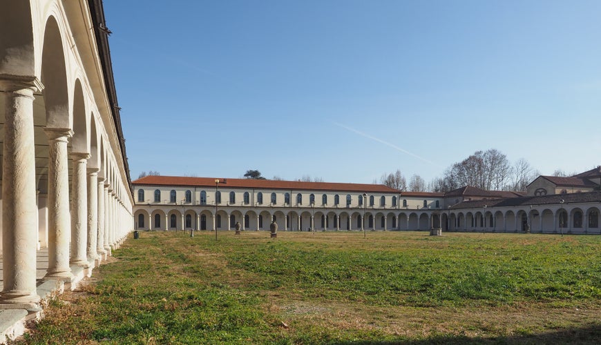 Photo of La Certosa former monastery and mental hospital in Collegno, Italy.