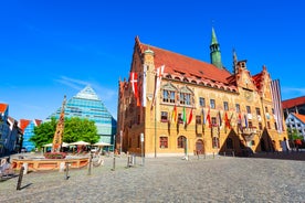 Photo of Tuebingen in the Stuttgart city ,Germany Colorful house in riverside and blue sky. 