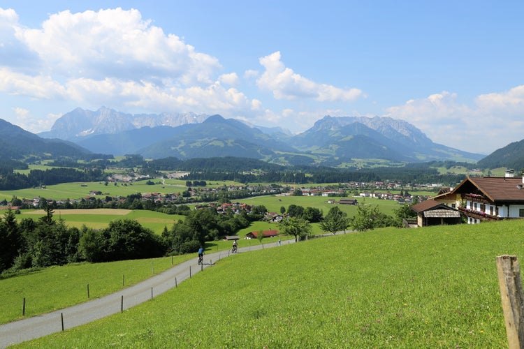 photo of view of View to the City of Kössen, Austria.