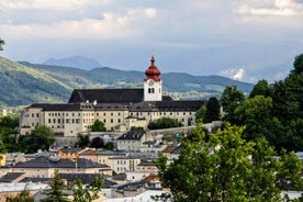 Austria, Rainbow over Salzburg castle