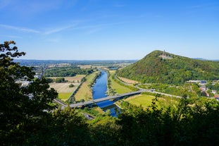 Photo of panorama of New City Hall in Hannover in a beautiful summer day, Germany.