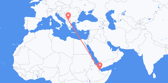 Djibouti to North Macedonia