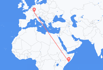 Flüge von Mogadischu nach Straßburg