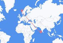 Vols de Malé, Les Maldives pour Førde, Norvège