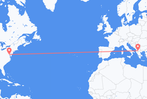 ワシントンDC。からオフリド行きのフライト