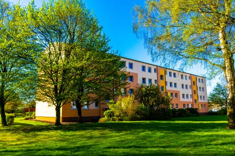 photo of view of Residential building with nature around in Leherheide Bremerhaven Germany.