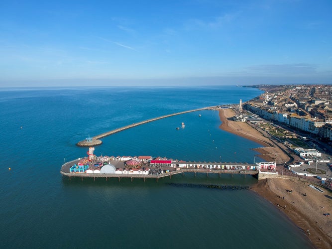 Photo of Beautiful Herne Bay Pier On A Sunny Day Heren ,Germany.