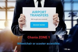 Chania Airport (CHQ) to/from Chania suburbs- ZONE 1 -up to 15 prs