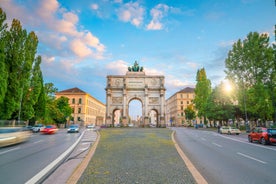 Panoramic view of historic Zurich city center with famous Fraumunster, Grossmunster and St. Peter and river Limmat at Lake Zurich on a sunny day with clouds in summer, Canton of Zurich, Switzerland