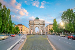 Photo of scenic summer view of the Old Town architecture with Elbe river embankment in Dresden, Saxony, Germany.