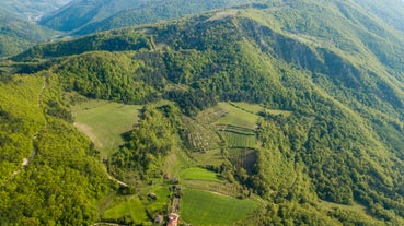 Photo of Ordu city view from Boztepe hill, Black sea coast, Turkey.