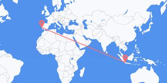 インドネシアからポルトガルへのフライト