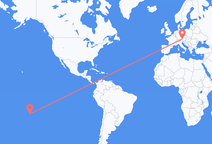 Flyrejser fra Raivavae, Fransk Polynesien til Salzburg, Østrig