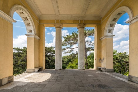 photo of view of Beautiful view out of the Husarentempel in Moedling, Austria.