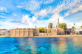 Photo of aerial view of Ayia Napa cityscape, Cyprus.