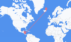 Flights from San José to Egilsstaðir