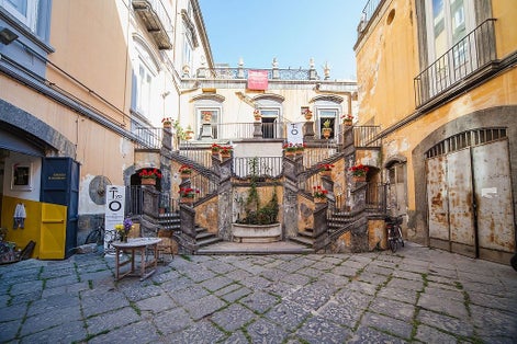 photo of view of Palazzo Marigliano, Naples, Italy.