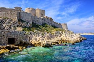 Saint Jean Castle and Cathedral de la Major and the Vieux port in Marseille, France.