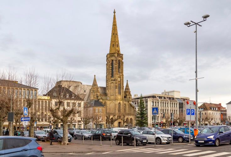 Photo of Scenery around the Saint Louis Church in Saarlouis, a town in Saarland, Germany