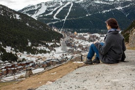 photo of Mountains in Androrra and ski cable car over the valley of Soldeu - Pas de la Casa.