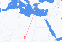 Vluchten van N Djamena naar Mytilini