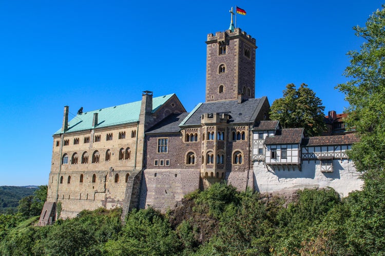 Eisenach, Thuringia, Germany-view of the famous Wartburg castle, a Unesco world heritage site, where the Martin Luther has translated the bibel