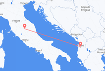 Flyg från Tirana till Perugia