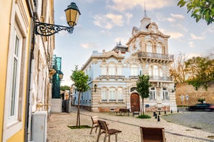 Photo of Parchal city view from Portimao side, Portugal.