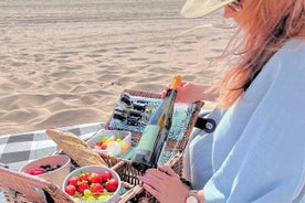 Pique-nique sur la plage du brunch de Lisbonne avec installation sur la plage et transferts