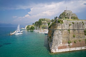 photo of an aerial view of Sidari is a settlement in the northern part of the island of Corfu, Greece. Famous for its beaches and magnificent cliffs.