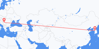 韓国からセルビアへのフライト