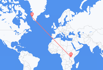 Flyrejser fra Mwanza til Nuuk