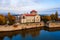 Photo of Castle of Tata city in Hungary. Amazing water fort next to Old lake. Built in 13th century. 