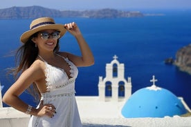 Visite de l'île de 4 heures et séance photo, dômes bleus d'Oia, plage rouge