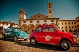 Klassieke Fiat 500 Tour vanuit Florence waarbij u zelf rijdt: Toscaanse villa en picknicklunch