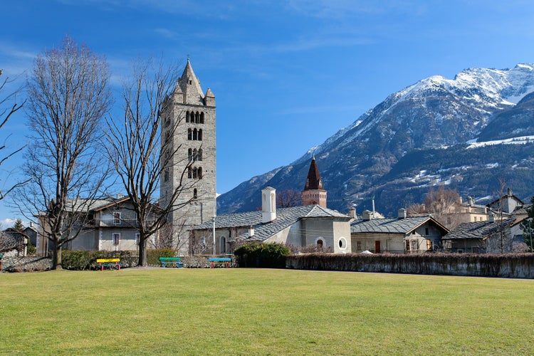 Old town of Aosta, Valle d'aosta, Italy .