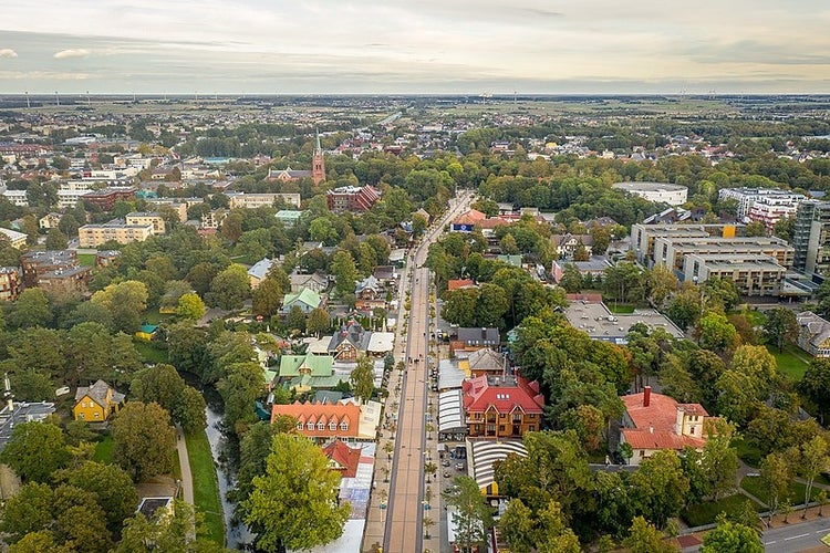 Aerial view of Palanga , Lithuania.