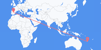 New Caledonia to Spain