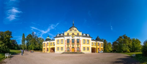 Photo of aerial view of the new town hall and the Johannapark at Leipzig, Germany.