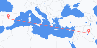 Flights from Iraq to Spain