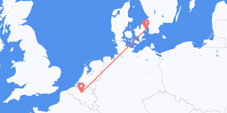 Belgium to Denmark