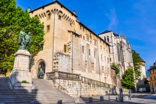 Saint Jean Castle and Cathedral de la Major and the Vieux port in Marseille, France.