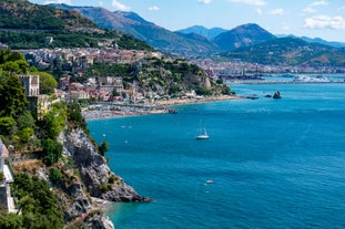 Photo of aerial View of Castellammare di Stabia from the cableway, Italy.