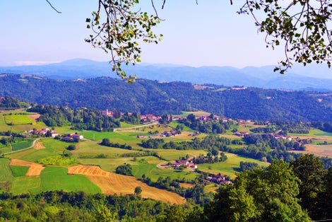 photo of panorama of the Langhe Cuneo, Italy.