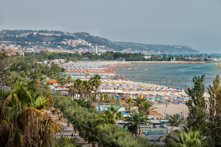 beach of San Benedetto del Tronto (Marche), Italy.