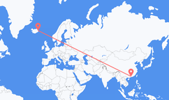 Flights from Guangzhou to Egilsstaðir